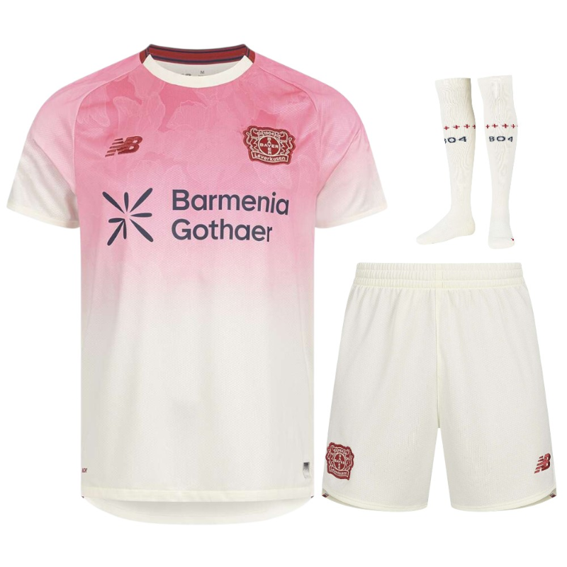 Trasferta Kit Bayer Leverkusen 2025/26 Bambino – Nero e Rosso Avventura